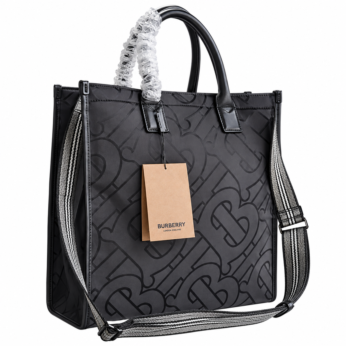 Burberry Midnight Monogram Black Tote Handbag