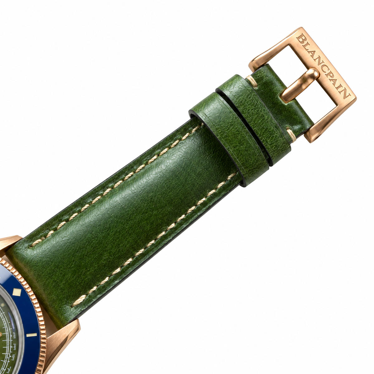 Blancpain Air Command Flyback Chronograph Rose Gold Green Watch