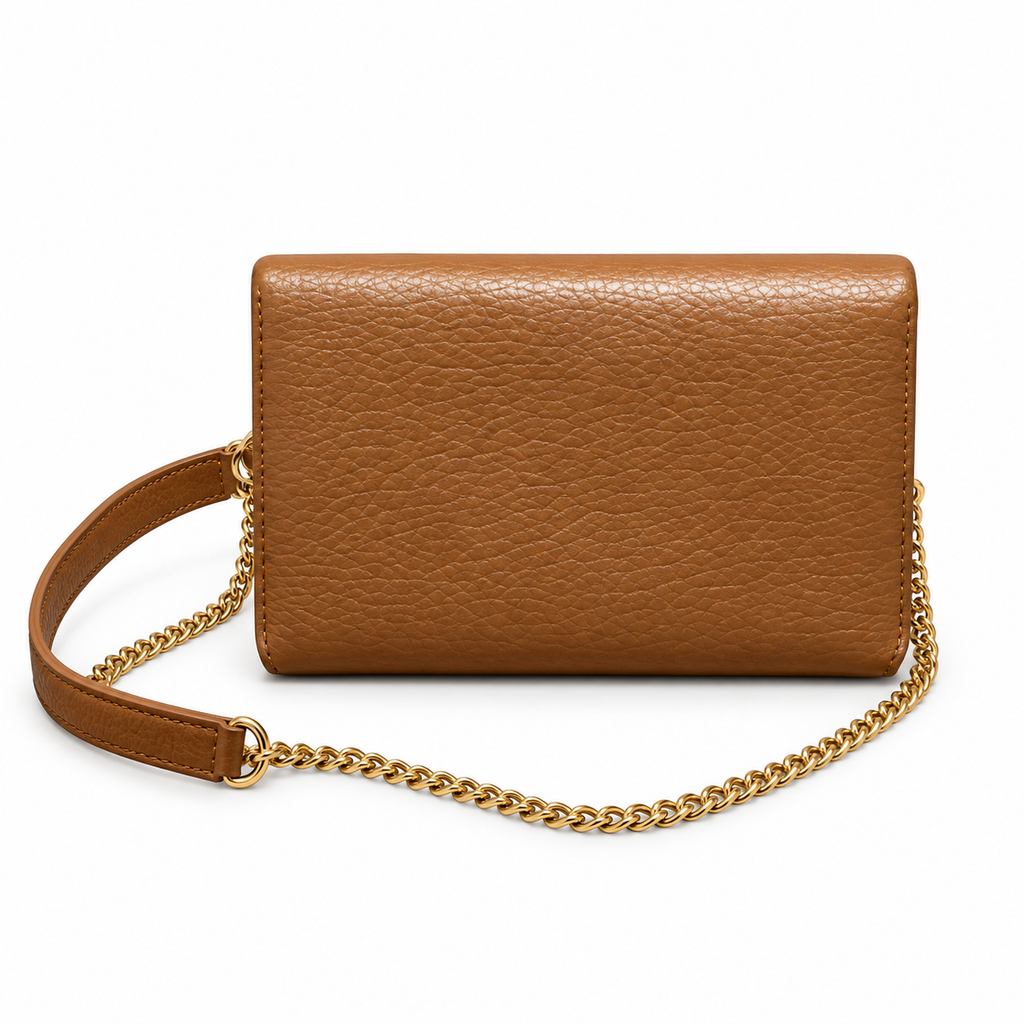 YSL Saint Laurent Envelope Chain Bag Caramel