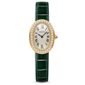 Cartier Baignoire Diamond Yellow Gold Green Alligator Watch