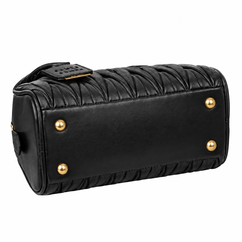 Miu Miu Leather Top Handle Bag 22 × 13 cm