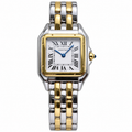 Cartier Panthère de Cartier Large — Steel & Yellow Gold, White Dial, Roman Numerals & Two-Tone Bracelet, Quartz