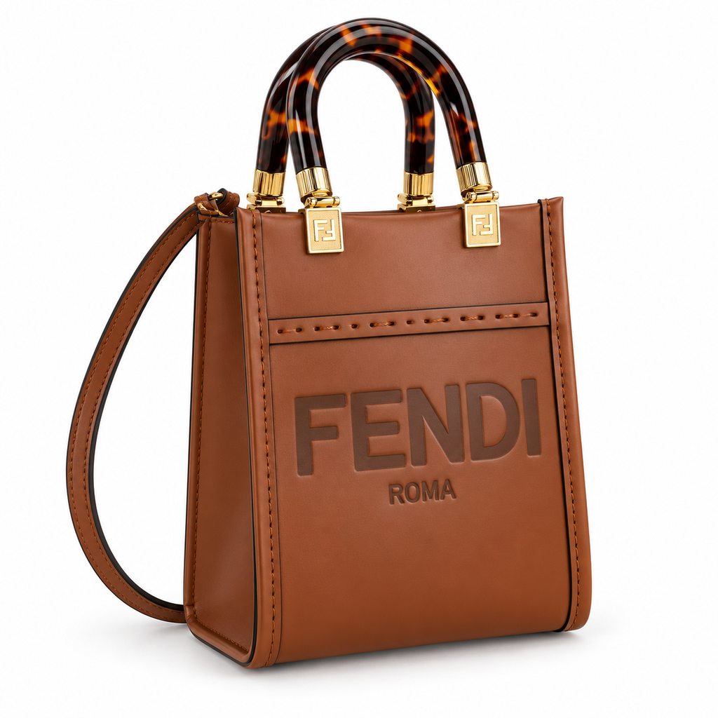 Fendi FF Logo Clutch Bag 6.5×13cm | Luxury Italian Leather Wristlet