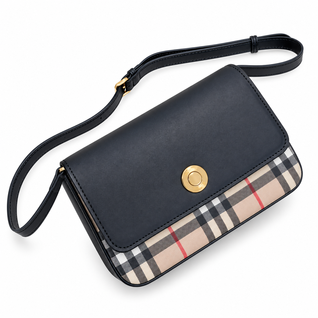 Burberry Heritage Check Flap Bag
