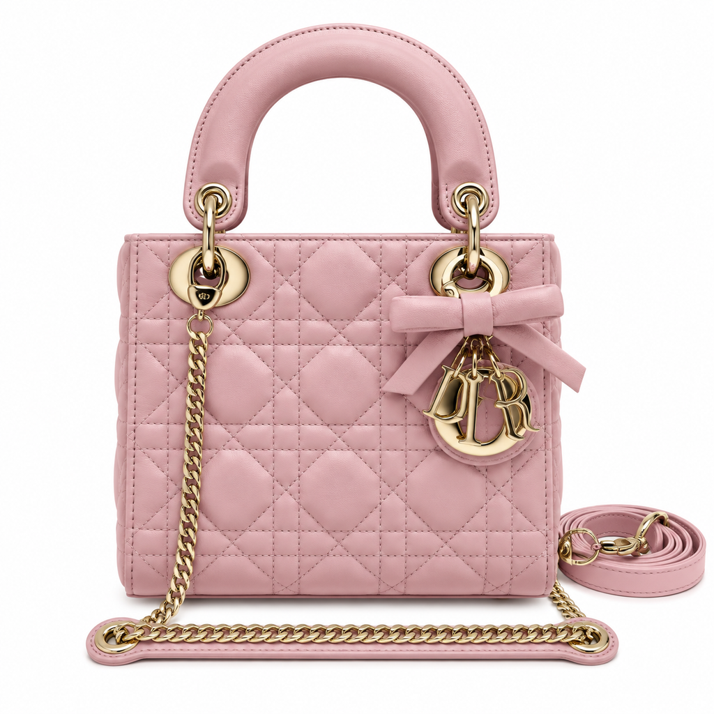 Dior Cannage Quilted Compact Travel Bag 17cm