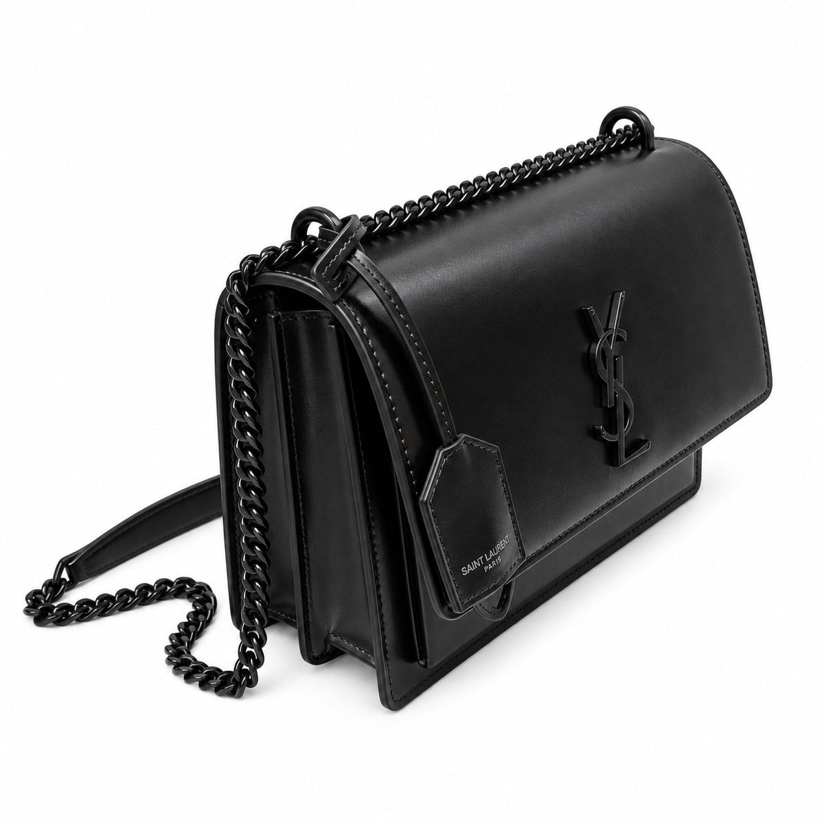 YSL Sunset Medium Bag All Black