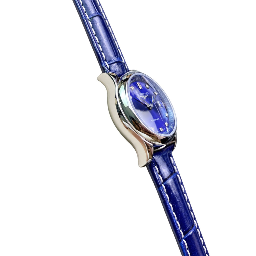 Longines Master Collection Blue Diamond Dial Blue Leather Ladies Watch
