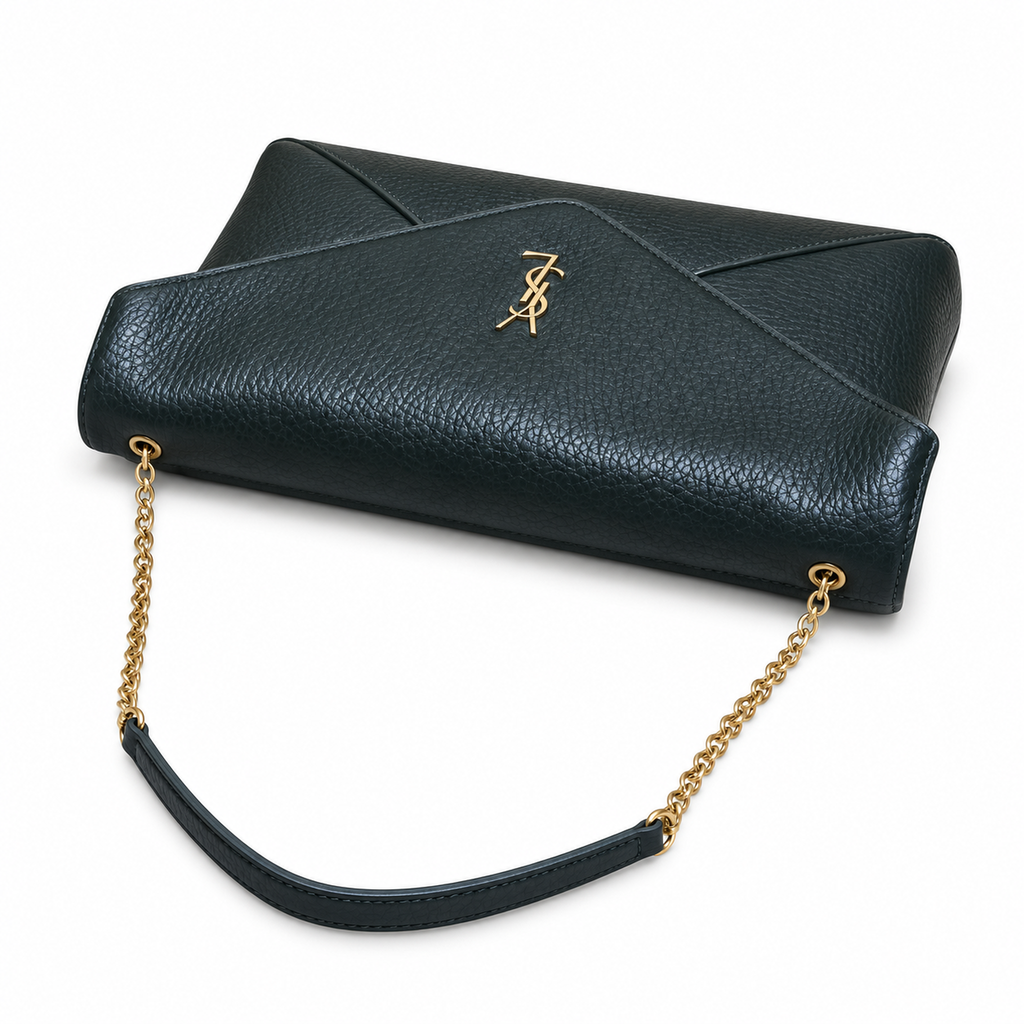 YSL Saint Laurent Envelope Chain Bag Dark Green