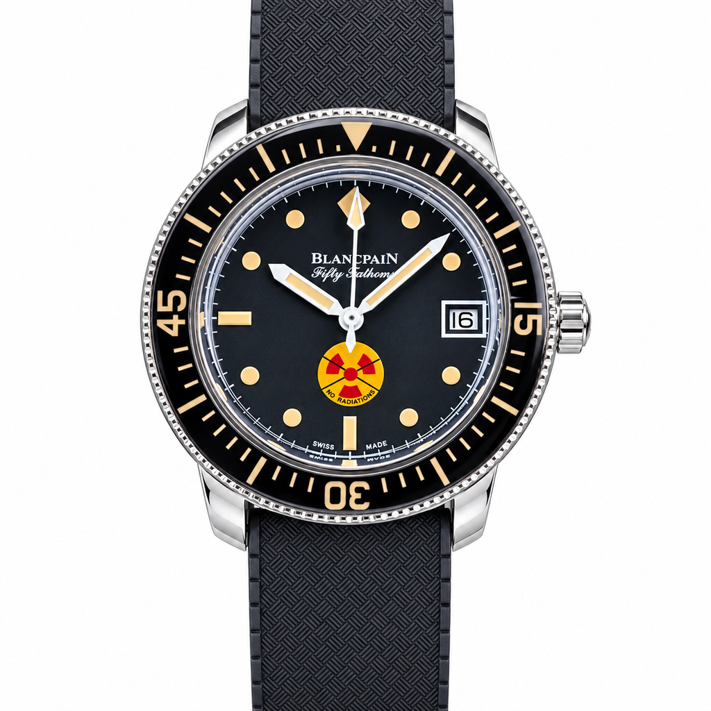 Blancpain Fifty Fathoms No Rad black gold variant front view