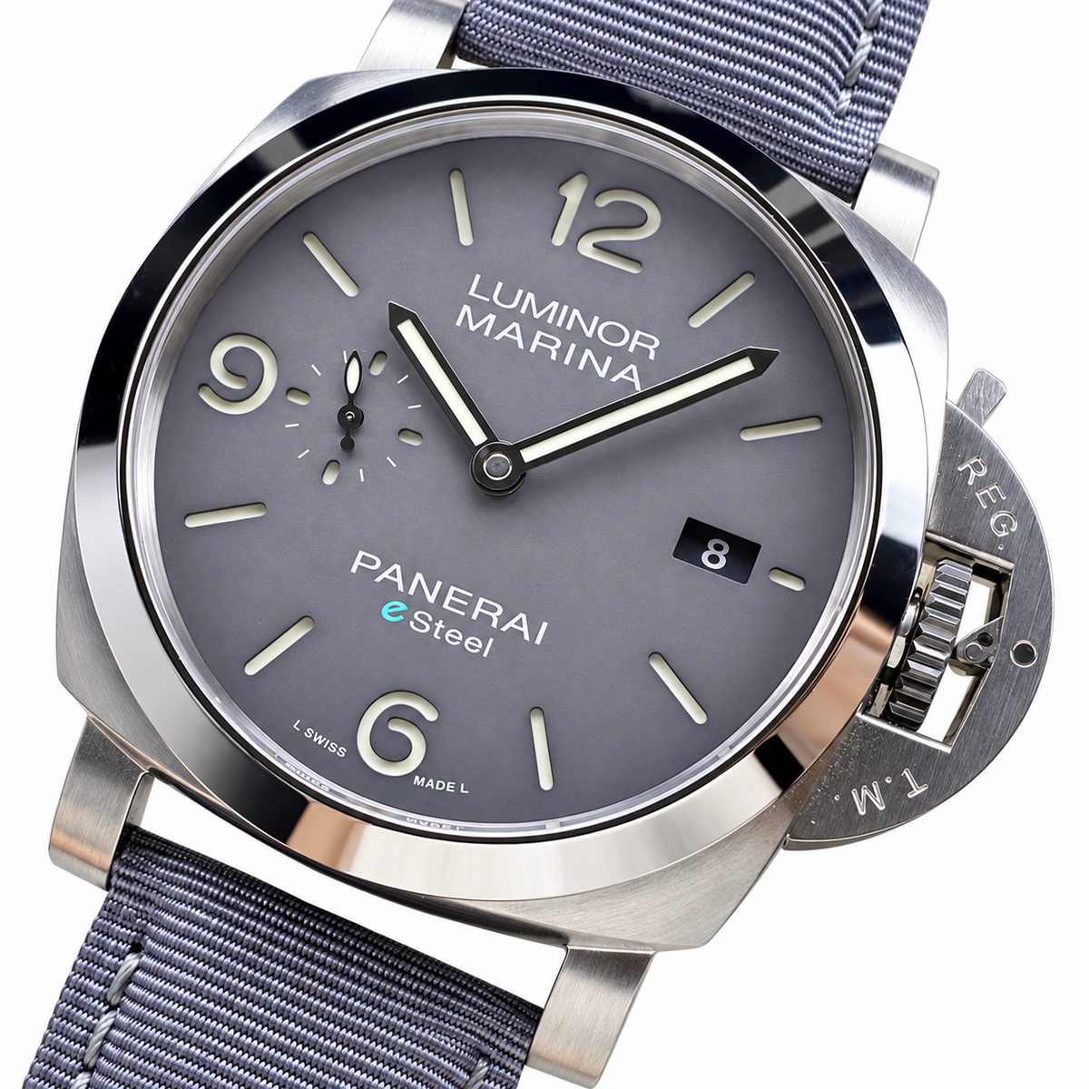 Patek Philippe Aquanaut Automatic 44mm Men's White Gold Watch Blue Dial