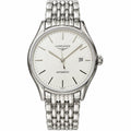 Longines Flagship automatic watch with white dial and stainless steel bracelet