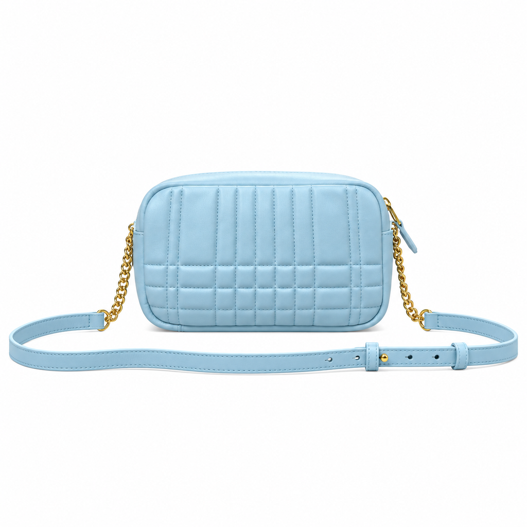 Burberry Sky Blue TB Quilted Camera Bag