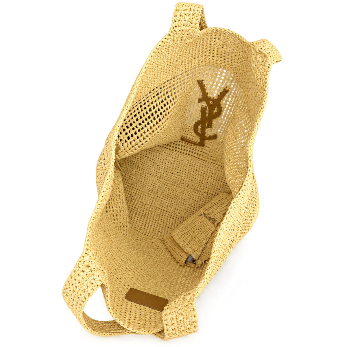 YSL Saint Laurent Icare Maxi Tote Bag in Yellow Raffia