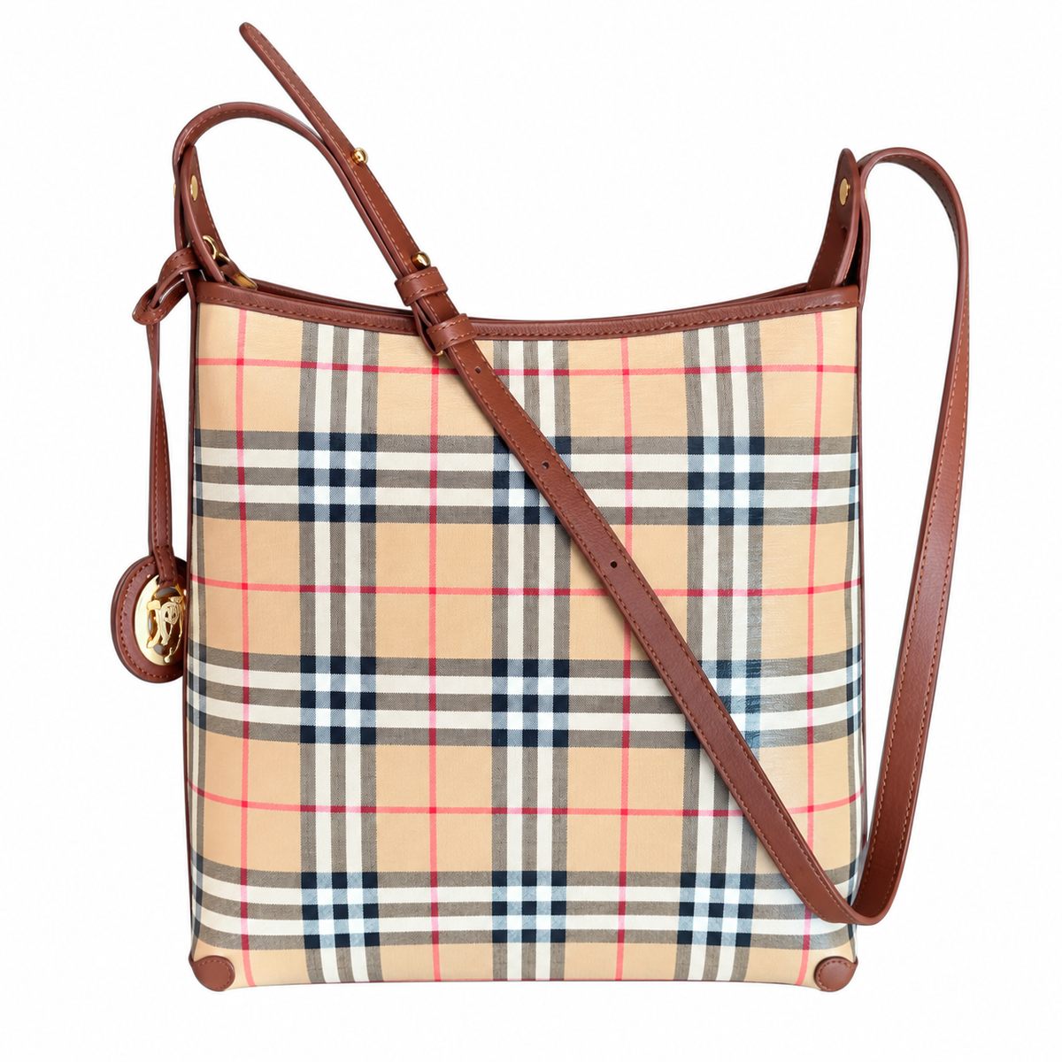 Burberry Modern Leather Convertible Tote Bag