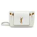 Saint Laurent Nolita Quilted Chain Bag in White