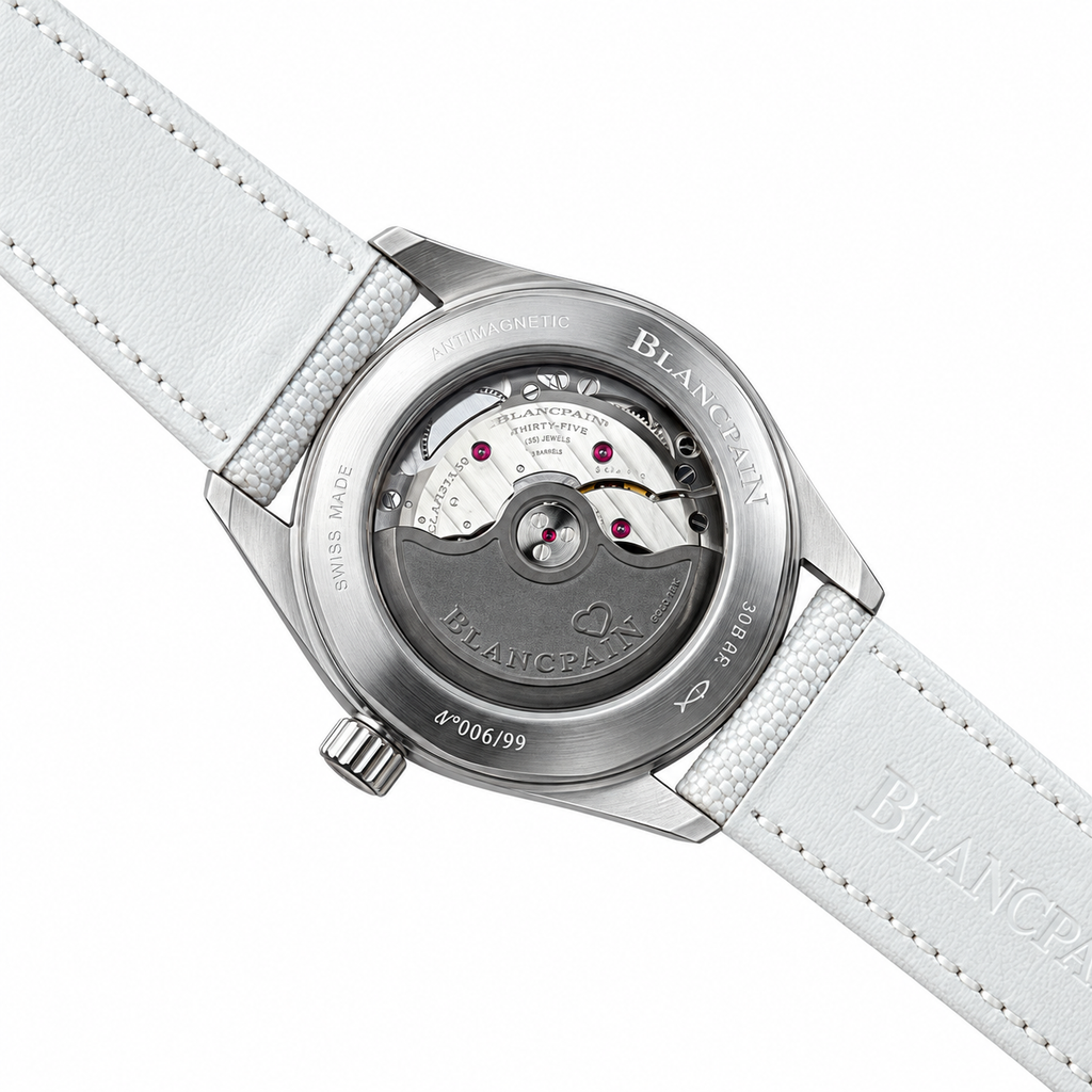 Blancpain Fifty Fathoms Bathyscaphe White Dial Dive Watch