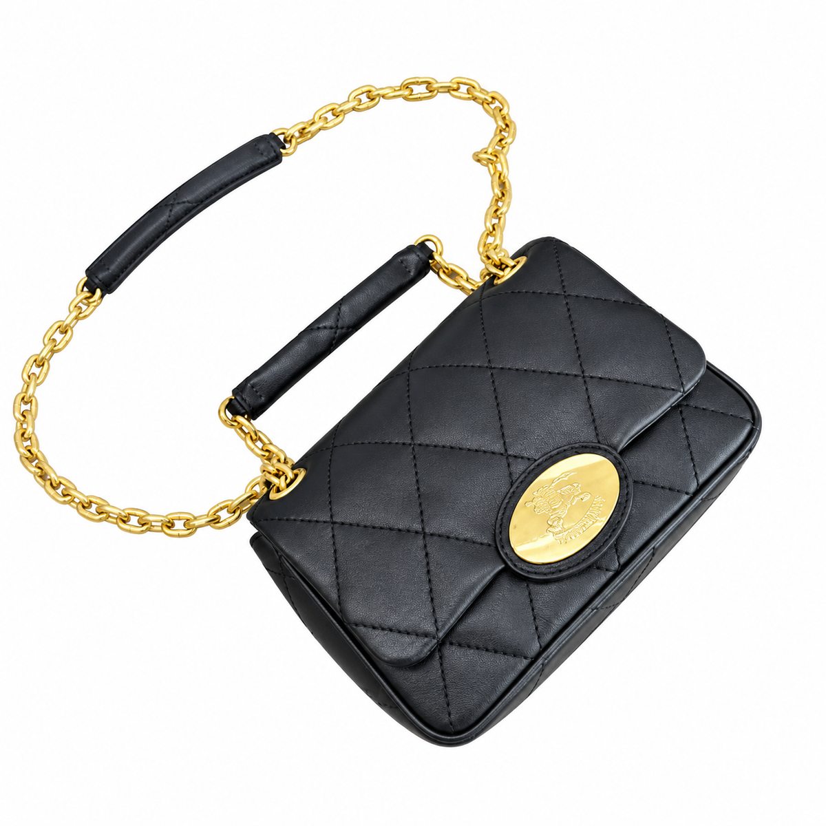 Burberry Noir Elegance Quilted Chain Bag