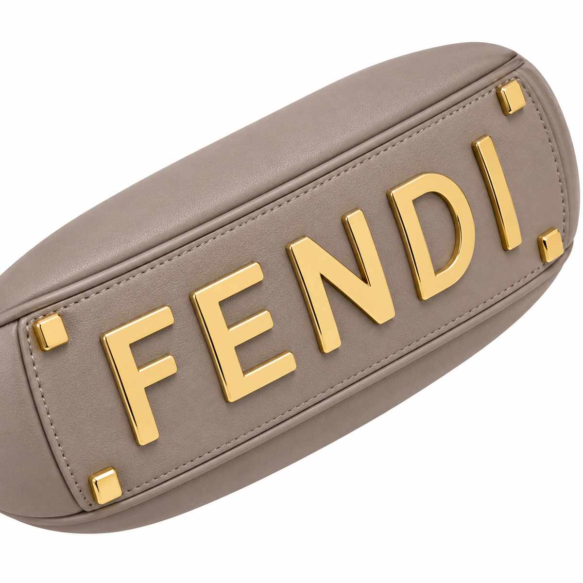 Fendi Fendigraphy Hobo Bag – Greige Smooth Calfskin Crescent Bag