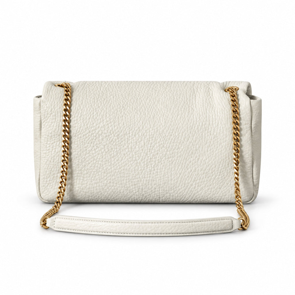 Saint Laurent YSL Calypso Chain Bag – Cream Grained Leather