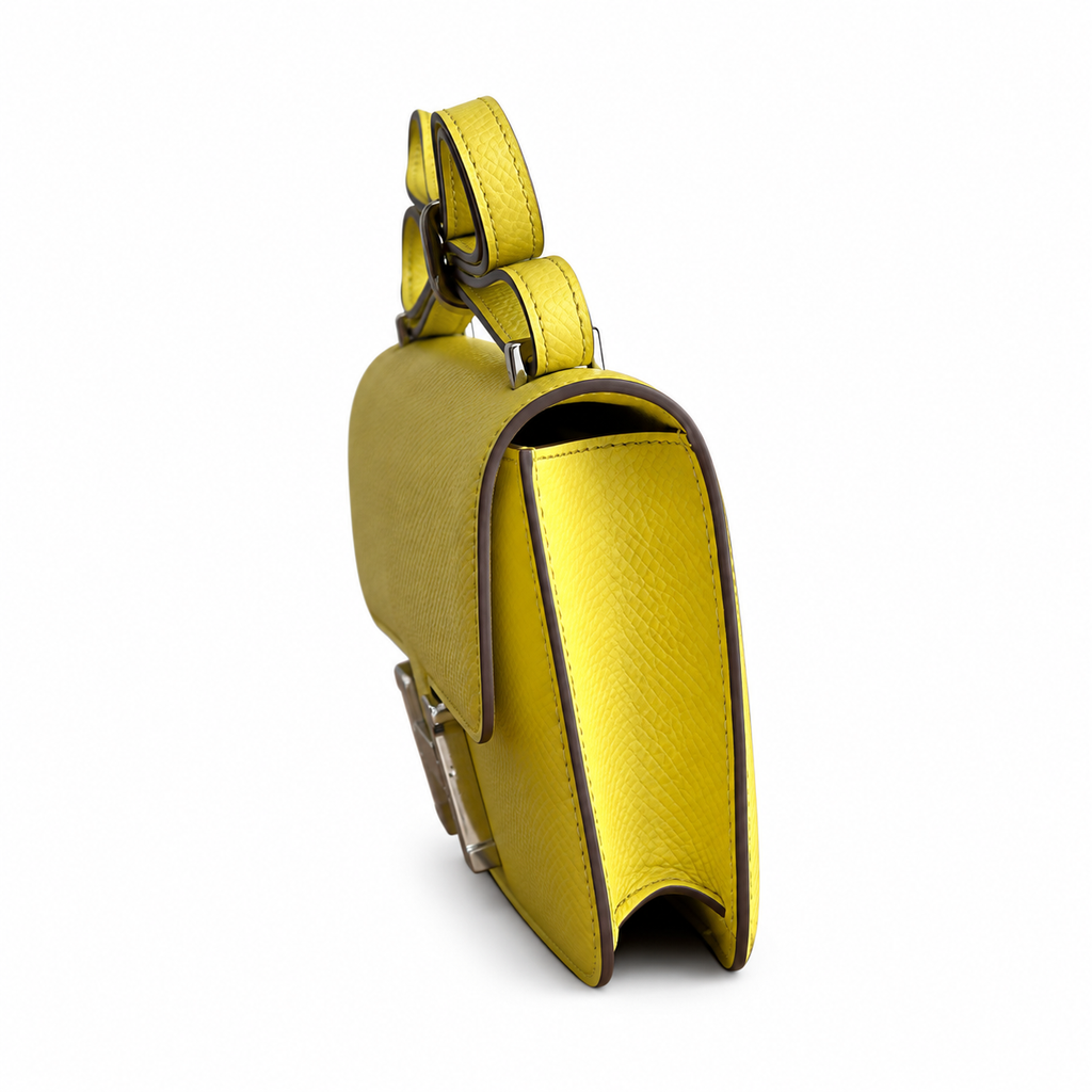 Hermès Lindy 26cm Crossbody Bag – Chick Yellow & Silver | Joyful Luxury Leather
