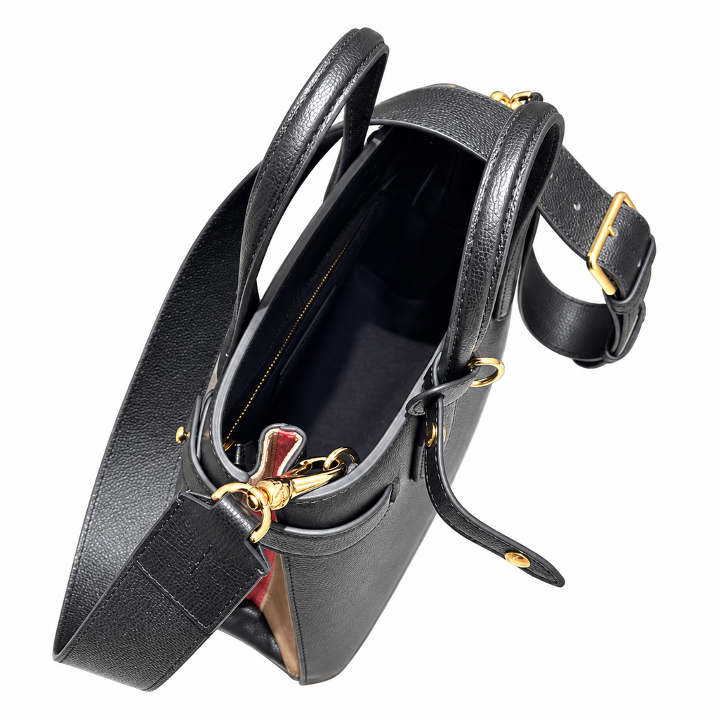 Burberry Noir Signature Top Handle Bag